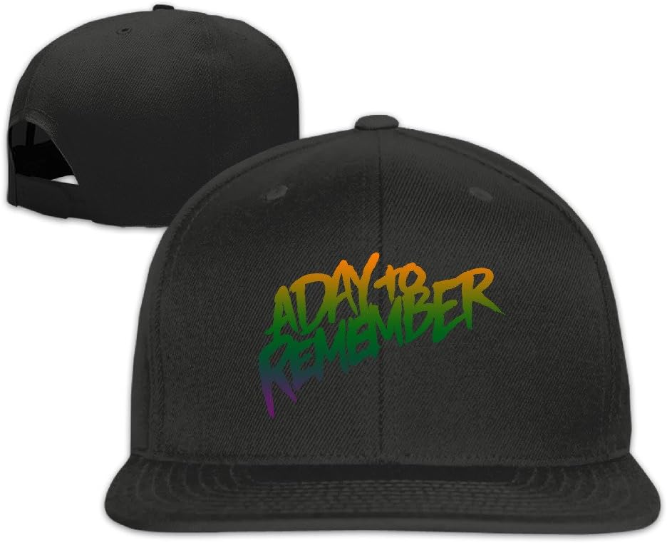 A Day To Remember Boy Girl Adjustable Flat Snapback Baseball Cap Black