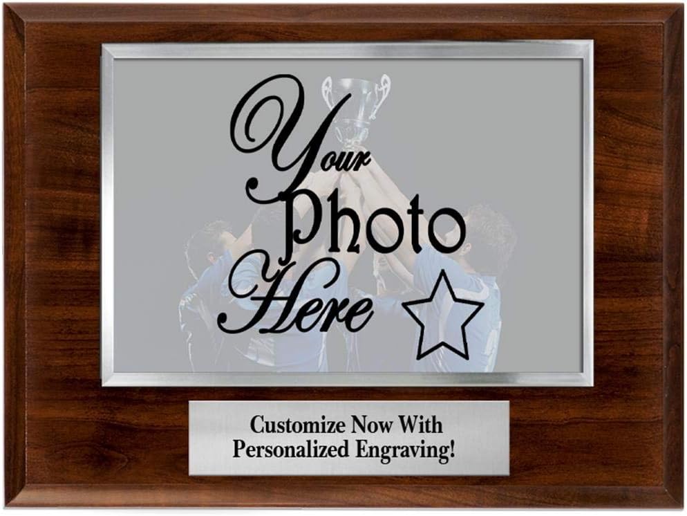 Crown Awards Photo Frame Plaque - 9x7 Customized Photo Plaque Award with Your Own Engraving, Great Coach Gift, Team Gift Prime