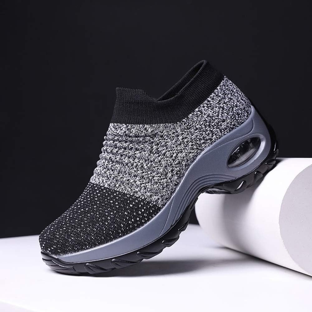  | Women's Walking Shoes Sock Sneakers - Mesh Slip On Air Cushion Lady Girls Modern Jazz Dance Easy Shoes Platform Loafers | Walking