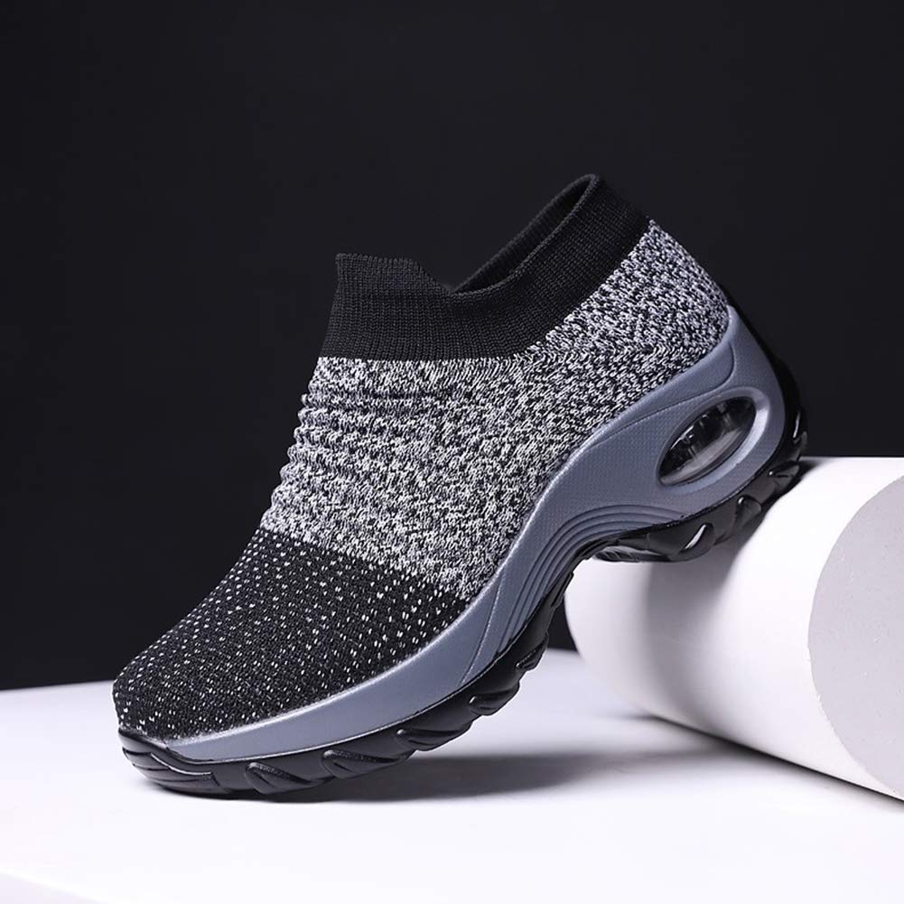 Women's Walking Shoes Sock Sneakers - Mesh Slip On Air Cushion Lady Girls Modern Jazz Dance Easy Shoes Platform Loafers - Image 4