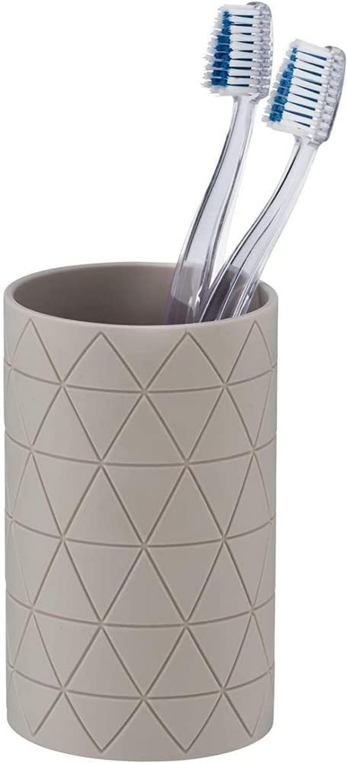 Wenko 23610100 Toothbrush Cup, Acrylonitrile Butadiene Styrene (ABS), Brown, 6.8 x 11.8 x 6.8 cm