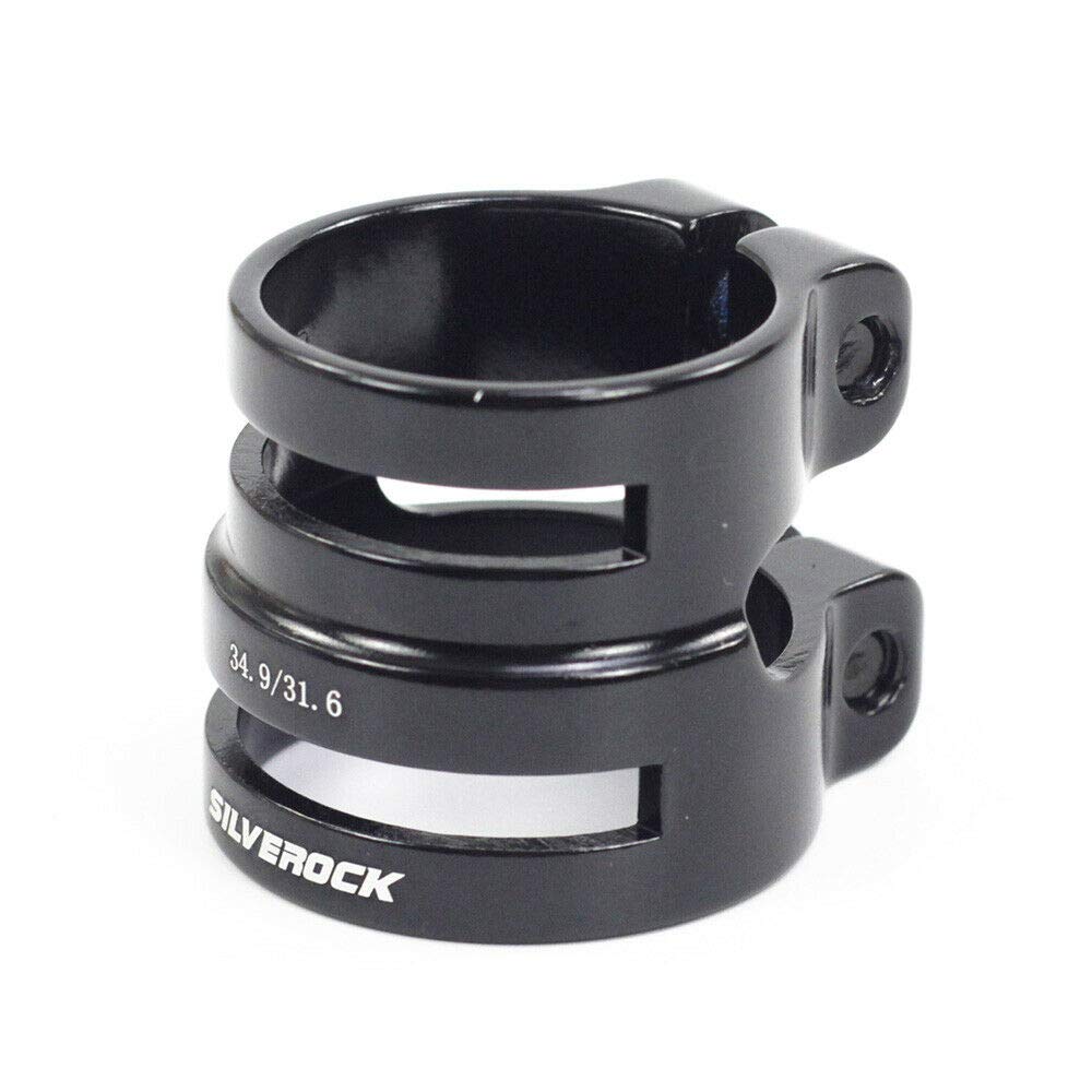 Silverock CNC Dual Size Seatpost Clamp 27.2/31.8mm 31.6/34.9mm for Carbon Post(30.9/34.9mm black