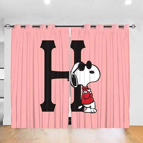 Amazon Co Jp カーテン Snoopy スヌーピー おしゃれ 北欧 1級遮光 カーテン 寝室 リビング用 防寒 断熱カーテン で生活音を軽減 冷暖房効率アップ 保温カーテン昼夜目隠し Uvカット断熱 カーテン 2枚組 260 180cm ホーム キッチン