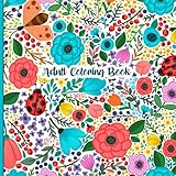 Adult Coloring Book: Stress Relieving Coloring Book for Adults (Animals, Mandalas, Birds and more!), XL 8.5x8.5 inches (21.5x21.5 cm) by 