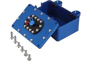 Linsvirgo 1/10 RC Crawler Receiver Box, CNC Aluminum Scale Fuel Cell Receiver Box 60 * 40 * 26mm Fit for 1/8 1/10 RC Crawler Rigs TRX4 SCX10 PRO Capra RR10 VS4-10 Phoenix TF2 CC01 Upgrades - Blue