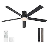 60 Inch Ceiling Fans with Lights and Remote,Flush