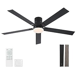 60 Inch Ceiling Fans with Lights and Remote,Flush