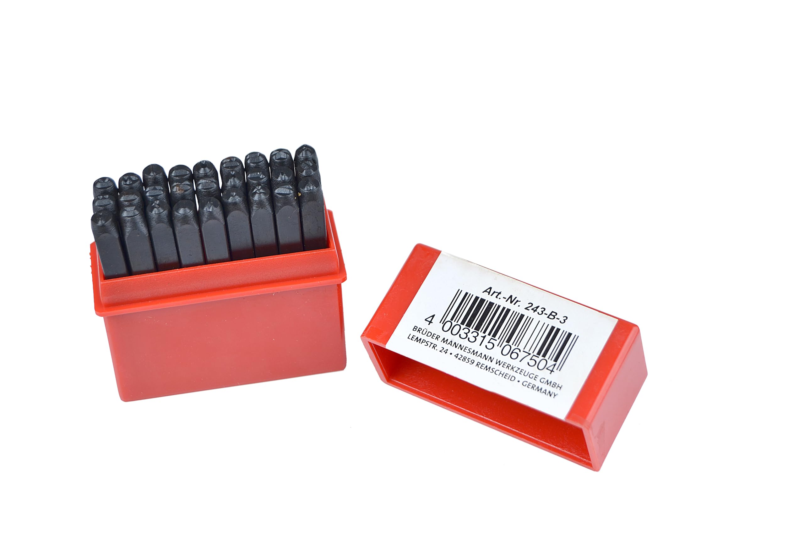 27 PCE. Letter Stamp Set Brüder Mannesmann 243-B-3MM Letter Height:3 mm