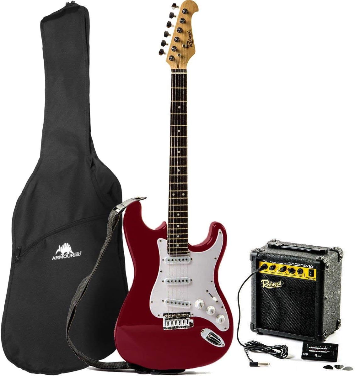 Redwood RS2 Electric Guitar/Redwood 10W Amplifier Beginners Pack - Red