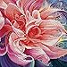 DIY 5D Diamond Painting by Number Kits, Crystal Rhinestone Diamond Embroidery Paintings Pictures Arts Craft for Home Wall Decor,Pink Blooming Flowers