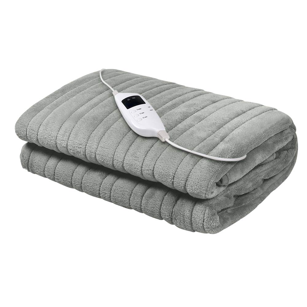 Giselle Bedding Washable Heated Electric Throw Rug Fleece Snuggle