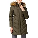 Faux Fur Trim Hood Long Puffer Jacket 