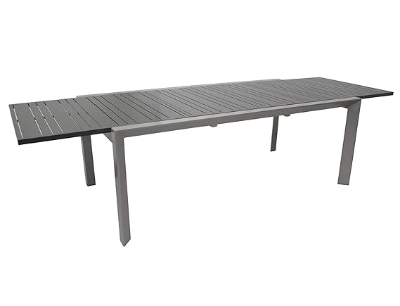 DEGAMO Ausziehtisch MARCIANA XXL 200/300x104cm, Aluminium grau