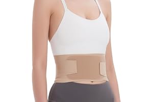RANDY SUN Ultra Thin Back Brace, Lightweight Breathable for Women & Men, Invisible Waist Support Belt for Lower Back Pain Relief and Posture Correction Beige L