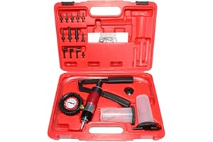 DPTOOL Brake Bleeder Kit with Hand Held Vacuum Pump Tester, Adapters and 2 Reservoir Bottles for Auto Car Truck Motorcycle Br
