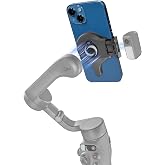 OM Magnetic Mount for DJI Osmo Mobile 8/7P/7 Gimbal Stabilizer | Double-sided Magnetic Quick-Release Mount, Fits OM Multifunctional Tracking Module, Retractable Extension, for MagSafe Phone
