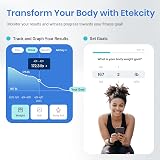 Etekcity Digital Body Scale 400 lb 180 kg Bluetooth BMI Fat Mass App view 5