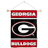 Georgia Bulldogs Window Wall Banner Hanging Flag with Suction Cup