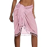 CHICGAL Women Beach Sarong Wraps with Tassels Swimsuit Coverup Summer Bathing Suit Cover Up Casual Swimwear