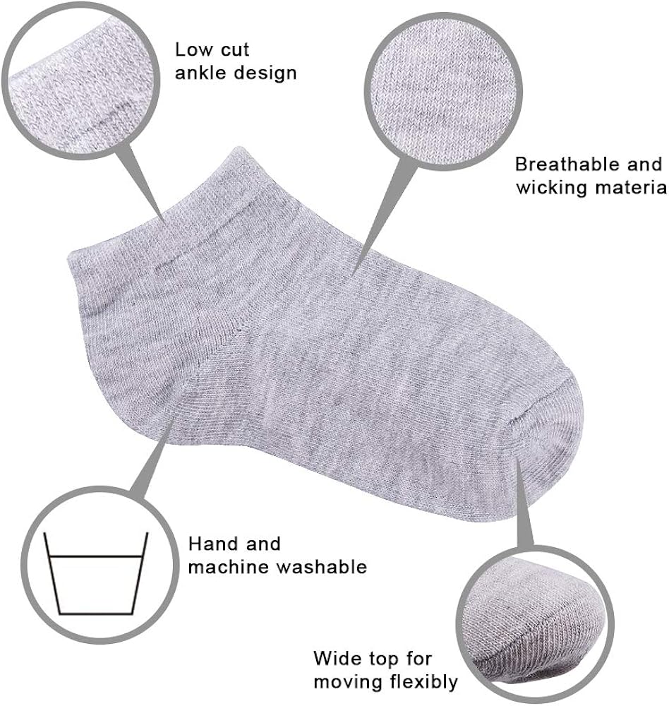 Duufin 25 Pairs Toddler Ankle Socks Low Cut Kids Half Cushion Socks Low Rise Ankle Socks for Boys and Girls: Clothing