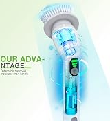 Luctry Electric Spin Scrubber Cordless Adjustable Extension Arm 4 Brush Heads view 4