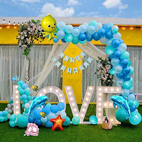 Yansion Blue Sea Party Decoration Under The Sea Fish Ocean Theme Birthday Baby Shower Decorations For Kids Girls And Boys Marine Animals Dolphin Shell Starfish Beach Balloon With Happy Birthday Banner Pricepulse Yansion Blue Sea Party Decoration Under The Sea Fish Ocean Theme Birthday Baby Shower Decorations For Kids Girls And Boys Marine Animals Dolphin Shell Starfish Beach Balloon With Happy Birthday Banner Pricepulse