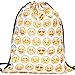 Drawstring Backpack for Traveling or Shopping Casual Daypacks School Bags (Emoji-w)