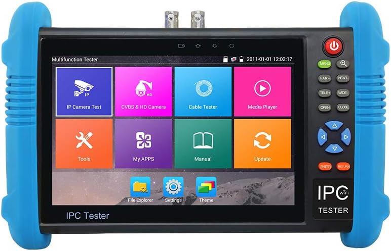 Ctronics IPC-9800Plus Upgraded 7 inch IPS Touch Screen H.265 4K IP Camera Tester CCTV CVBS Analog Tester Built in WiFi with POE/WIFI/8G TF Card/HDMI Output/RJ45 TDR/Dual Window Test/Firmware