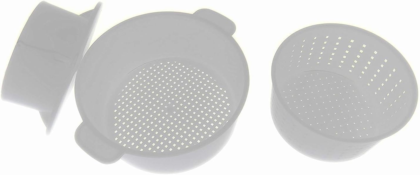 Cheese Making Molds Set/Kit: Soft Cheese 0.65L/0.2gal And Hard Cheese 1.2L/0.3gal With Piston Made in Ukraine