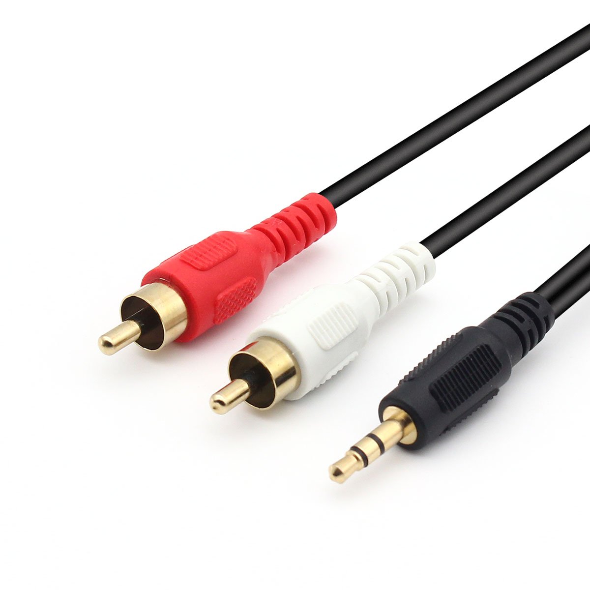 QiCheng&LYS 3.5mm to RCA Audio Stereo Y Splitter Cable,Gold Plated 3.5mm Male to 2RCA Male Stereo Audio Cable for Smartphones,MP3 Tablets Speakers Home Theater (3.5 to 2RCA 1.5m)