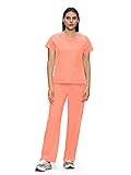 floralhue Scrubs for Women, V-Neck Scrubs Top