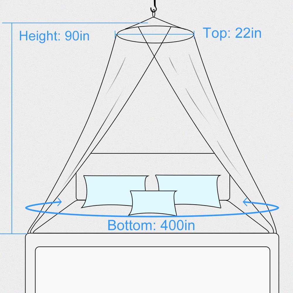 AMMER Fluorescent Stars Glow Bed Canopy, Mosquito Net for Baby, Kids, Girls or Adults, Suit for Cribs, Single Bed, Twin Bed or Full Size Bed: Home & Kitchen