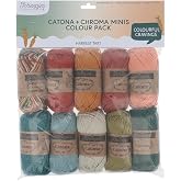 Scheepjes Catona &amp; Chroma Color Pack, 10x25g &mdash; Harvest Tones