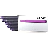 Lamy T10 Purple / Violet Fountain Pen Ink Cartridges Refills Spare Replacement For All Lamy Fountian Pens (Pack Of 1 - 5 Ink Cartridges)