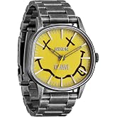 NIXON x Nirvana Smiley Sentry Wobble A1417- Mens Japanese Quartz Watch | (42mm Face, 23mm-20mm Stainless Steel Band)