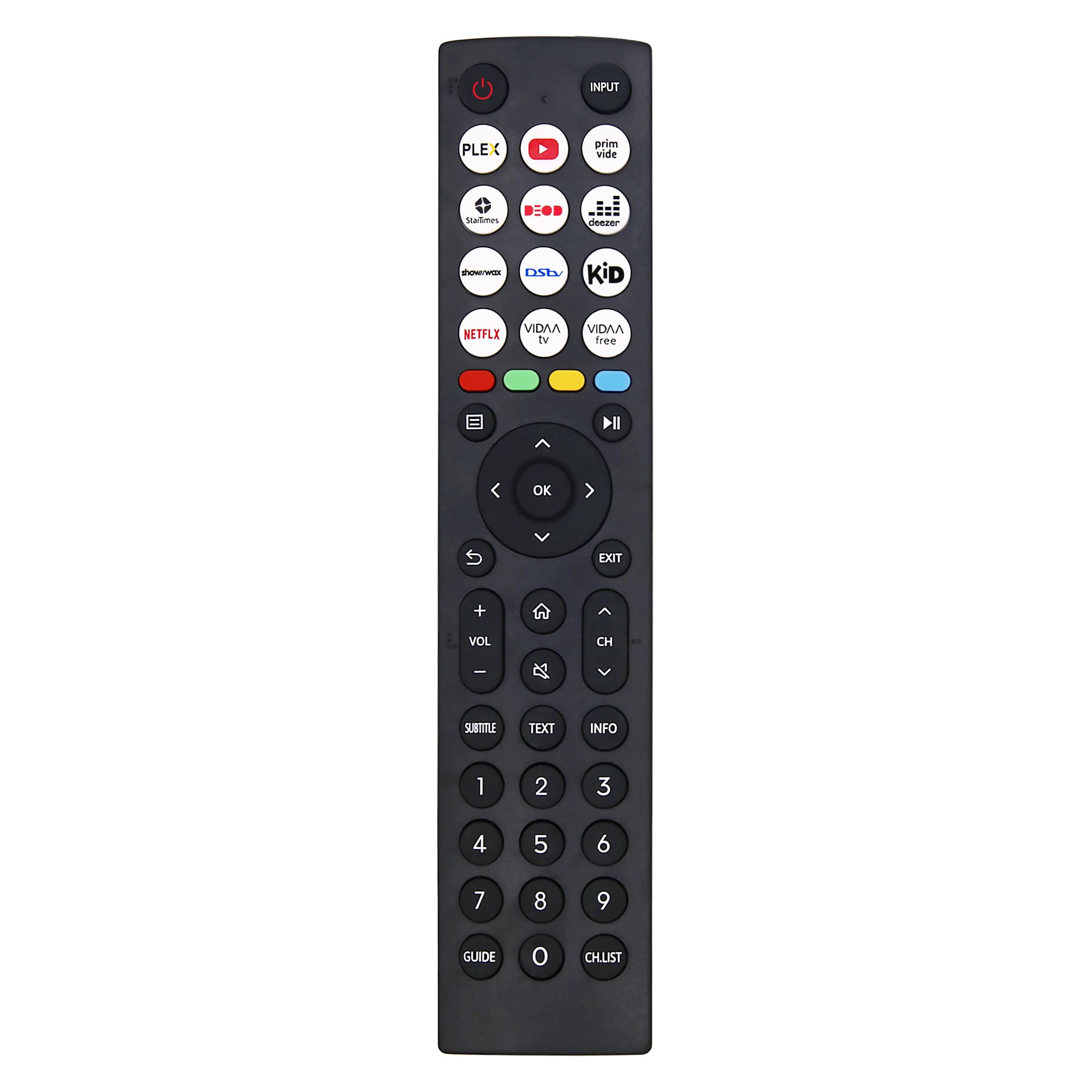 MYHGRC Replacement Hisense TV Remote Control for Hisense VIDAA Universal Smart TVs 43A7300F 50A7300F 65A7300FTUK, No Setup Required