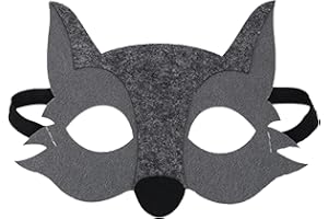 Jtnohx Felt Animal Masks, 10 Pcs Halloween Mask for Kids, Animal Costume for Birthday Party Supplies
