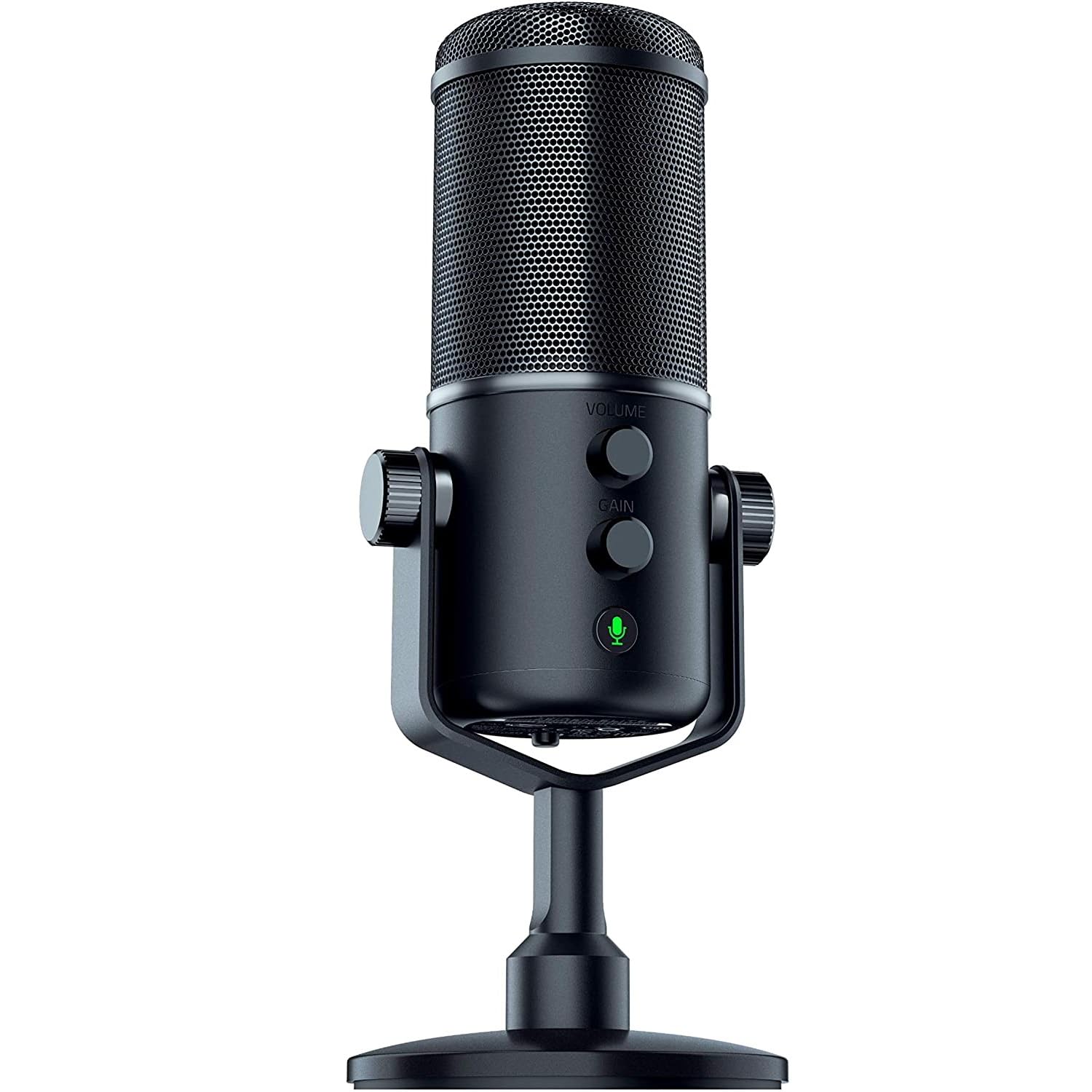 Razer Seiren Elite - Professional Grade Dynamic Streaming Microphone (Single Dynamic Capsule, Inbuilt High-Pass Filter, Digital/Analog Vocal Limiter, 16-bit/48kHz Resolution) Black
