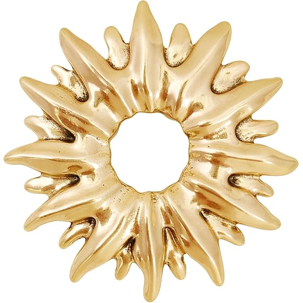 Gold Sun Brooch Pin – Vintage Round Sunflower Brooch For Shirts, Wedding Bouquets, Jewelry - View #4