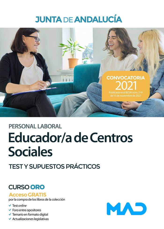 Educador/a de Centros Sociales. Personal Laboral de la Junta de Andalucía. Test y supuestos