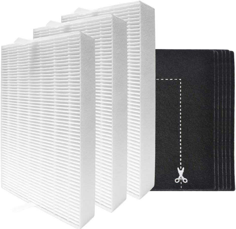 3 HEPA & 6 Carbon Filter HRF-R1 HRF-R2 & HRF-R3 Compatible with Honeywell HPA090, HPA100, HPA200 & HPA300 Filter R