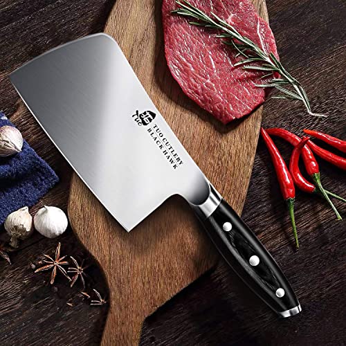 TUO Chopper Knife 6 inch Meat Cleaver Chopping Knife Heavy Duty Butcher Knife German HC