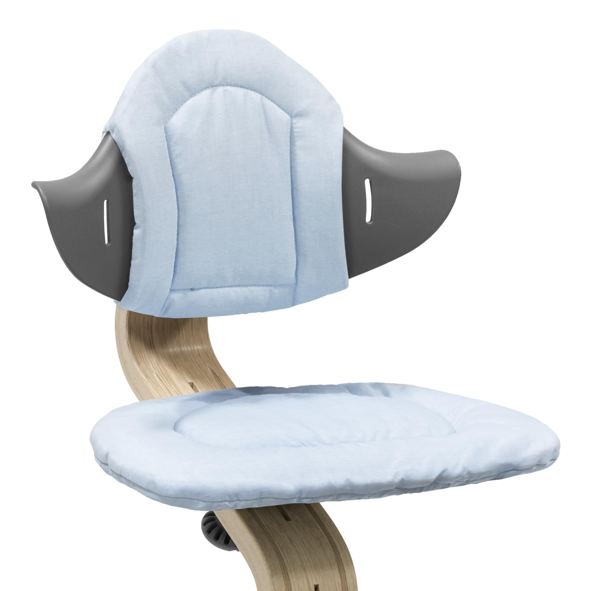 Stokke Nomi Cushion, Grey Blue - Adds Softness & Comfort to The Nomi Chair & High Chair - Easy to Attach & Remove - for Ages 6+ Months - Machine Washable