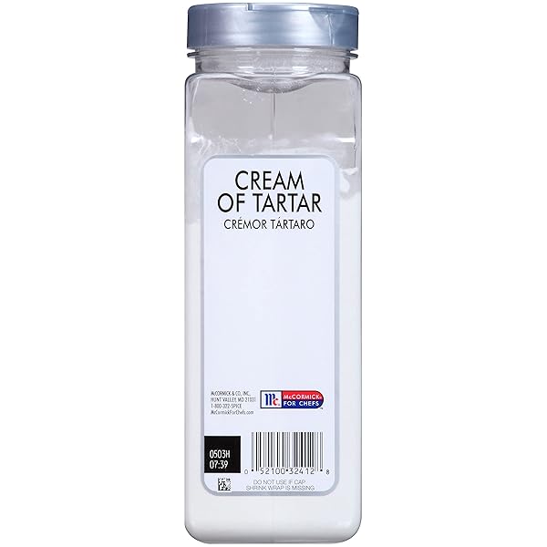 MCCORMICK CULINARY CREAM OF TARTAR, 25 OZ – ONE 25 OUNCE CONTAINER OF CREAM OF TARTAR POWDERED THICKENING AGENT FOR EGG WHITES, MERINGUES, ANGEL FOOD CAKE, COOKIES, AND MORE