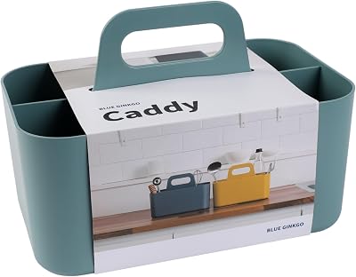 BLUE GINKGO Stackable Organizer Caddy Green Korean-Made Portable Tote