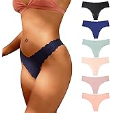 Aogda Thongs for Women Seamless Underwear Low Rise Panties Thong
