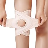 Galvaran Knee Brace for Women & Men, Relief Recovery Meniscus Tear, Arthritis Pain, ACL & MCL, Knee with Side Stabilizers,Adjustable Knee Support (Nude Pink, Large)