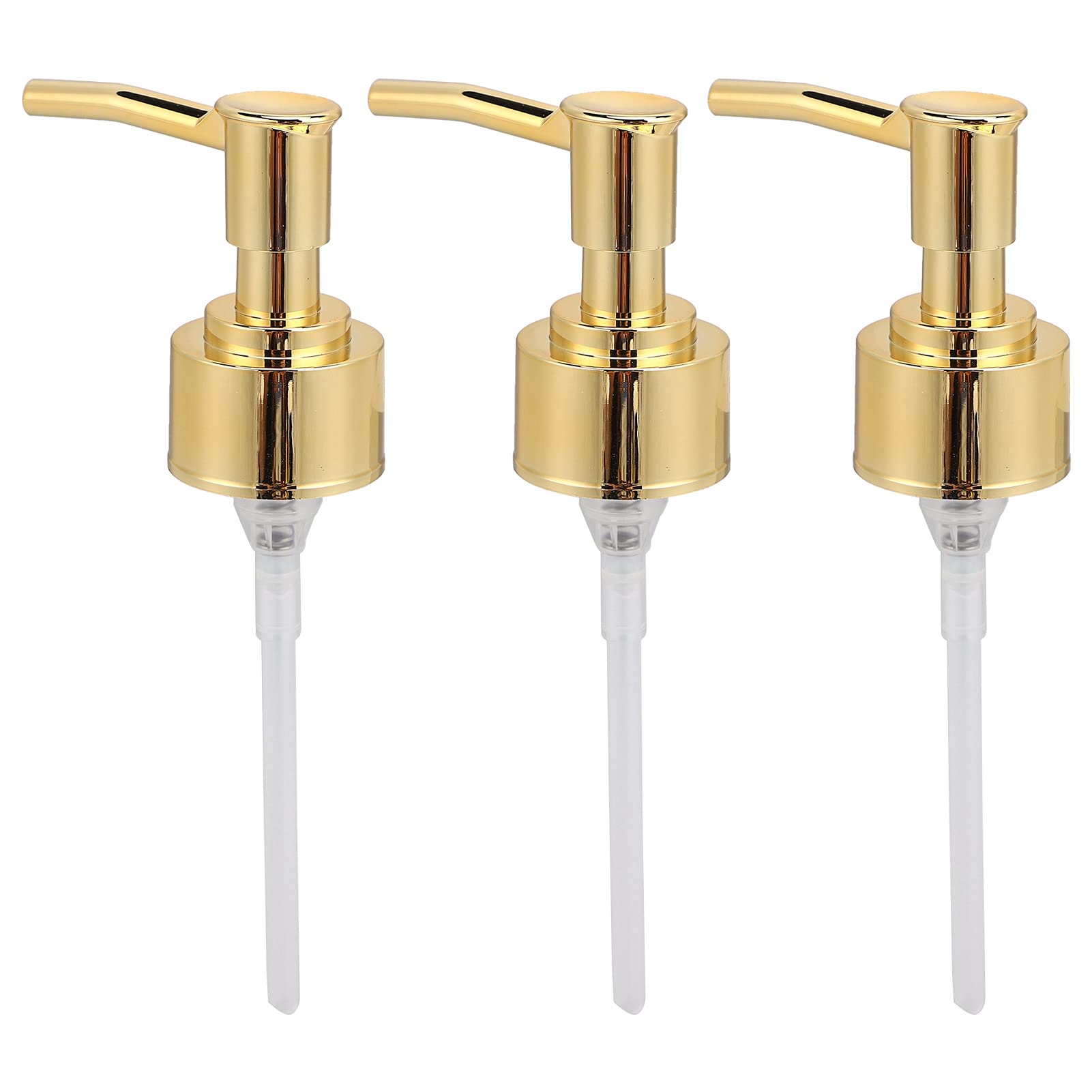 Photo 1 of ***THERE ARE ONLY 2 ITEMS INCLUDED>***Walfront 2pcs Pump Dispensers for Soap Lotion Massage Oil Bottle Applicable to All Threaded Bottles Replacement Pumps Bottles (Gold)