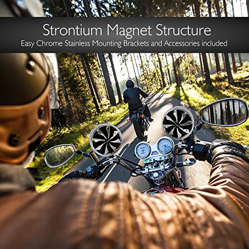 Pyle-PLMCS94-800-Watts-MotorcycleATVSnowmobile-Mount-with-Dual-Handle-bar-Mount-Aluminum-Die-Cast-Weatherproof-3-Inch-Speakers-Set-of-2