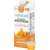 Vidafuel Protein Drink, 16g Protein Per 2oz Shot, 32 fl oz Carton, Citrus, Collagen and Whey Drink, No Artificial Sweeteners
